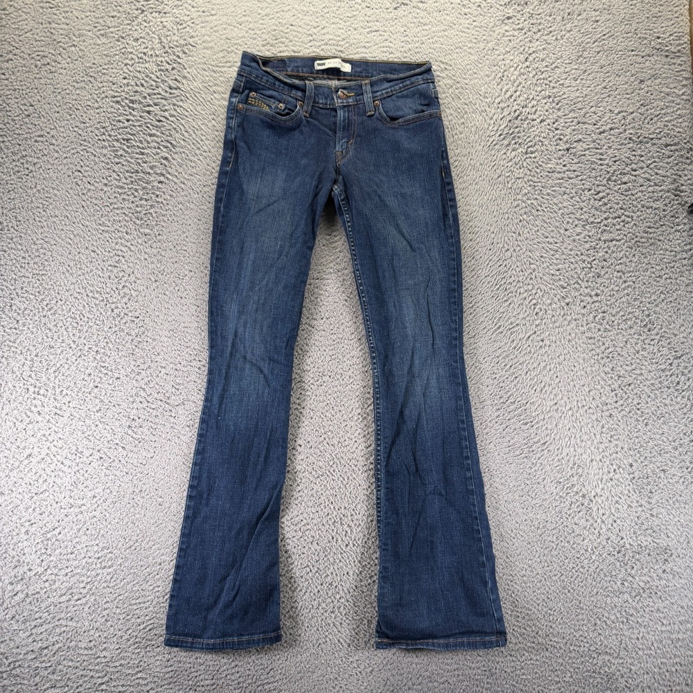 Levi's 524 Jeans Womens 26x32 Blue Cotton Denim Bootcut Workwear Travel Stretch